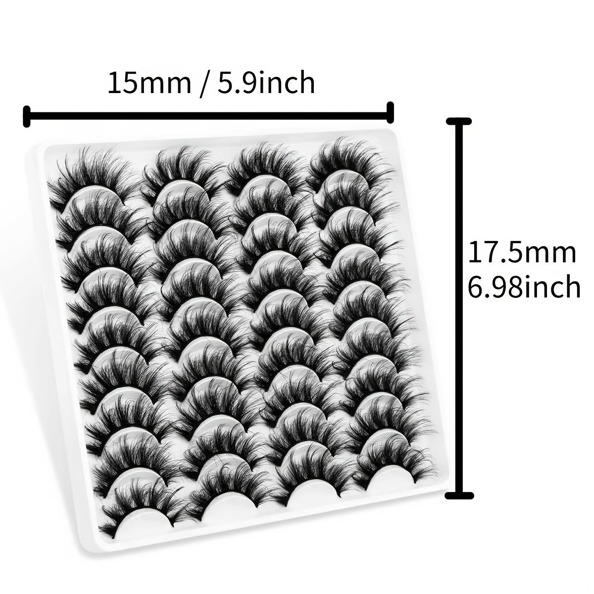 18 Pairs 3D Mink Eyelashes Natural Fluffy False Eyelashes Dramatic Long Eyelash