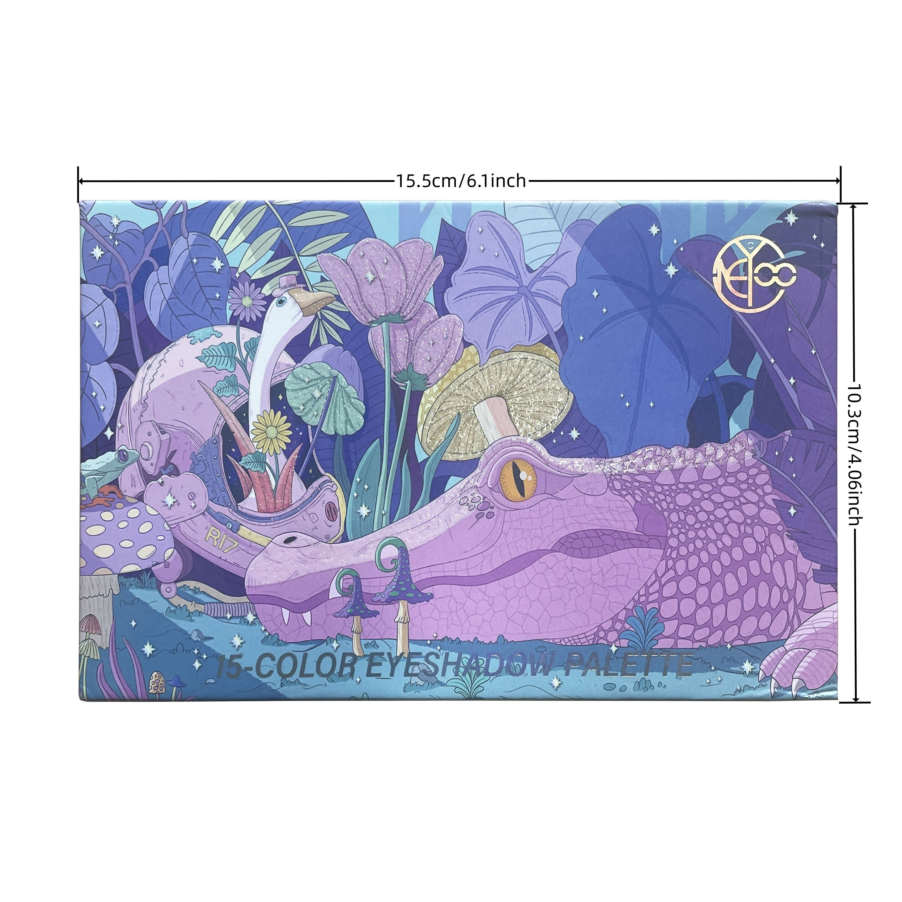 15-Color Eyeshadow Palette Hot Pink Shimmer Matte Pearly