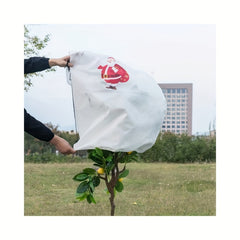 Christmas Tree Frost Cover Santa Claus Pattern Winter Plant Protection