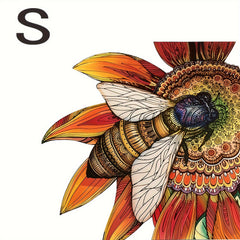 Sunflower & Bee Wooden Puzzle - Handcrafted Unique Irregular Animal Shape