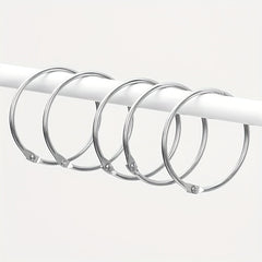 10pcs Metal Shower Curtain Rings Curtain Hanging Hooks