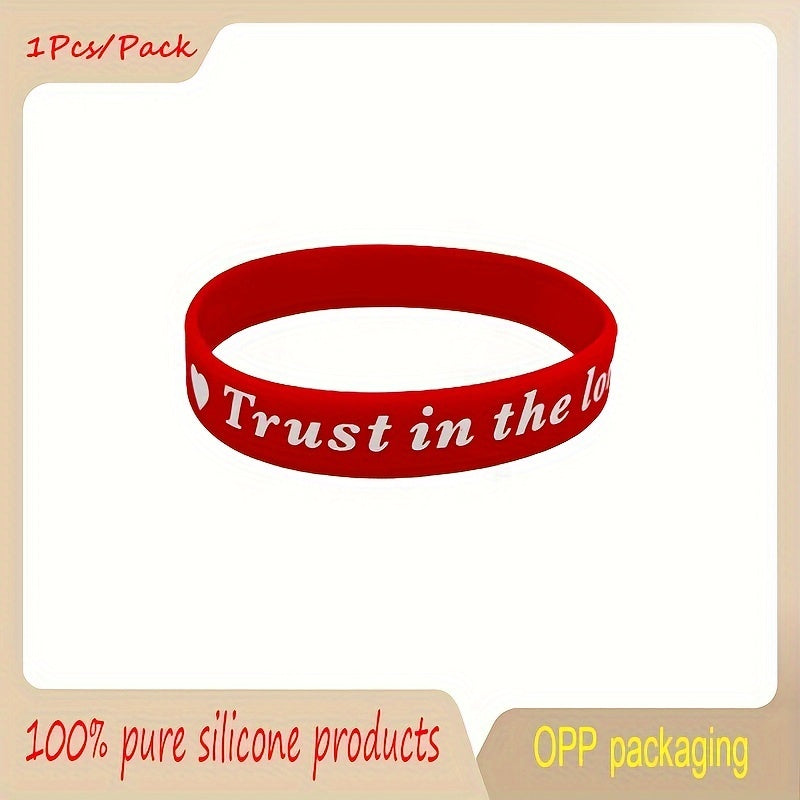 Colorful Team Trust Inspirational Silicone Bracelet