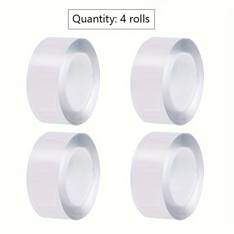 4pcs Acrylic Double-sided Tape Waterproof Adhesive Invisible Transparent