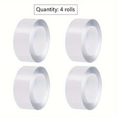 4pcs Acrylic Double-sided Tape Waterproof Adhesive Invisible Transparent