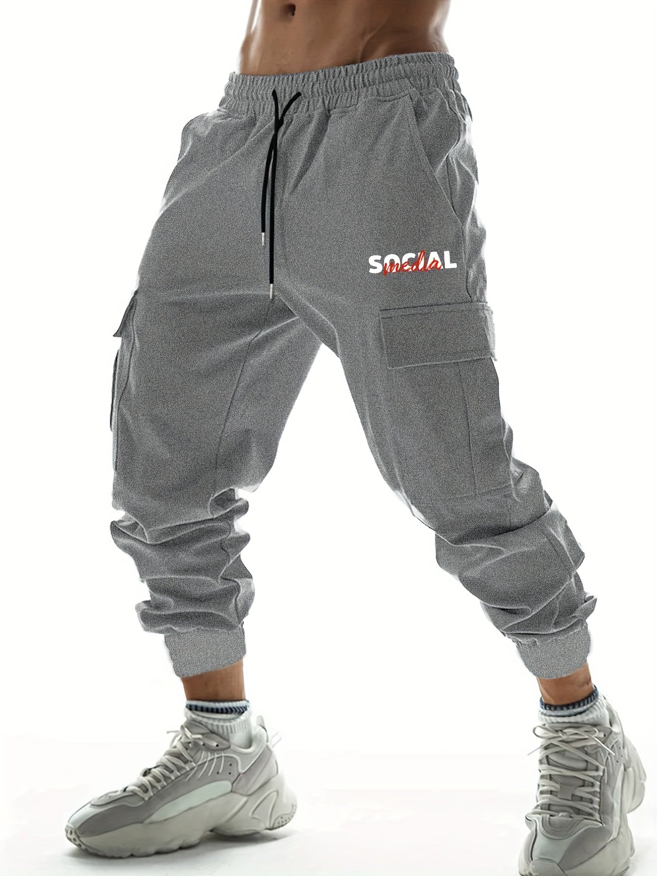Casual Drawstring Cargo Pants Men's Joggers