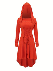 Long Sleeve Hooded Cosplay Dress Halloween Party Dress Women's Clothing