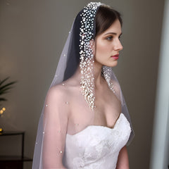 Women's 3M Formal Veil with Sparkling Beads Wedding Headpiece