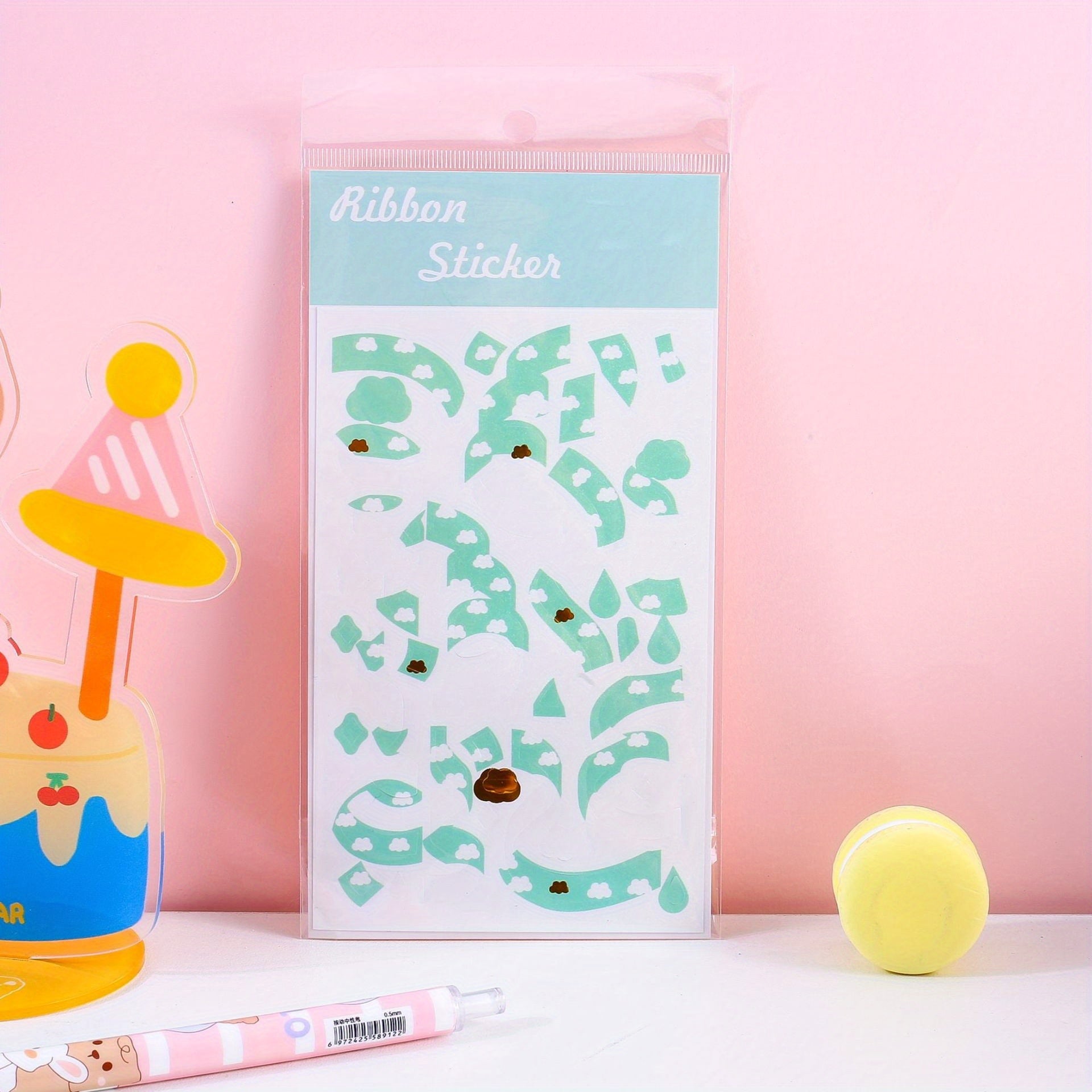Ribbon Love Ribbon Laser Sticker Waterproof DIY Sticker