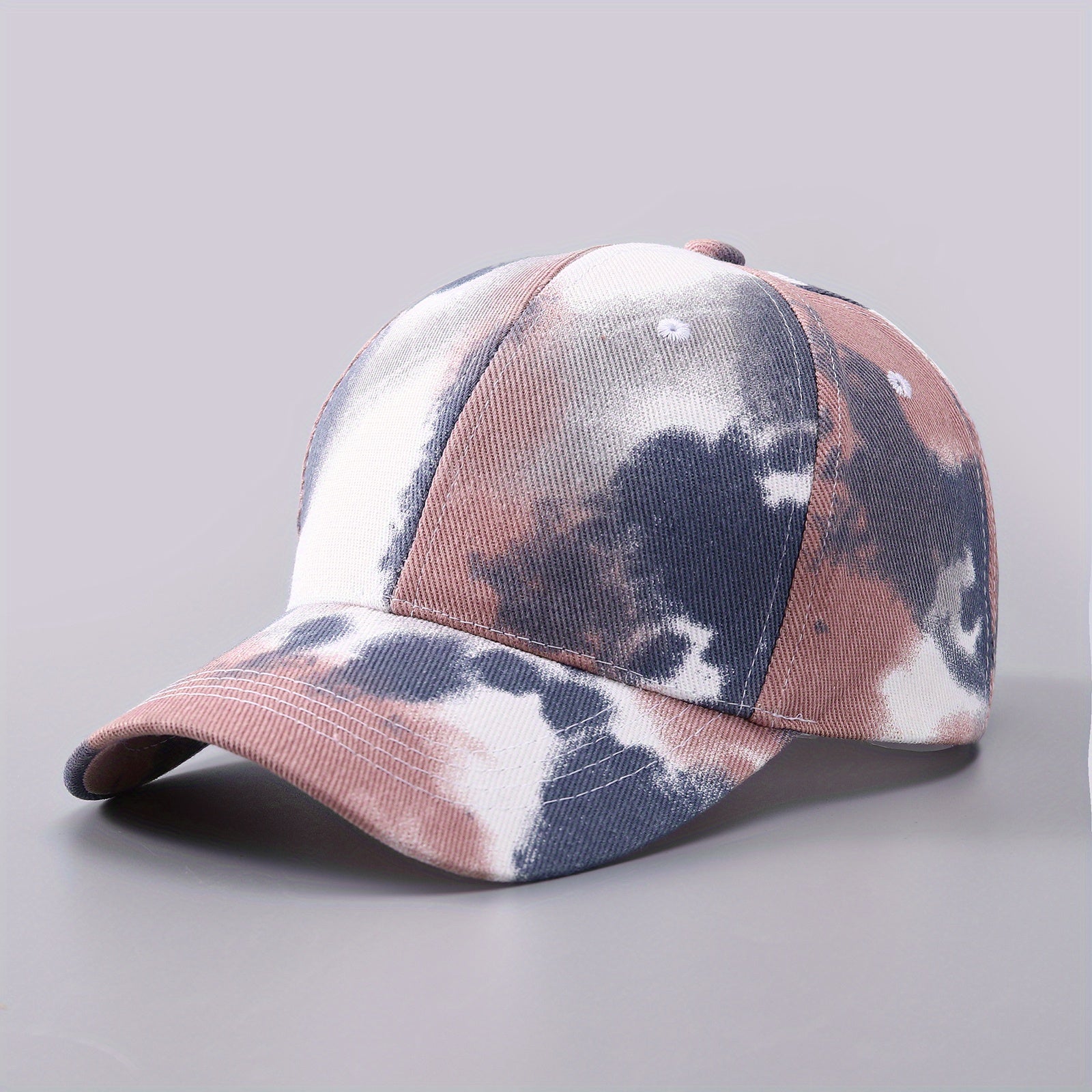 Men's Tie Dye Baseball Cap Graffiti Denim Peaked Cap