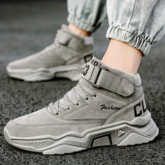 Men's Lace up Sneakers Ankle Boots Athletic Shoes