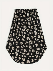 Leopard Print Drawstring Skirt Women's Casual Skirt