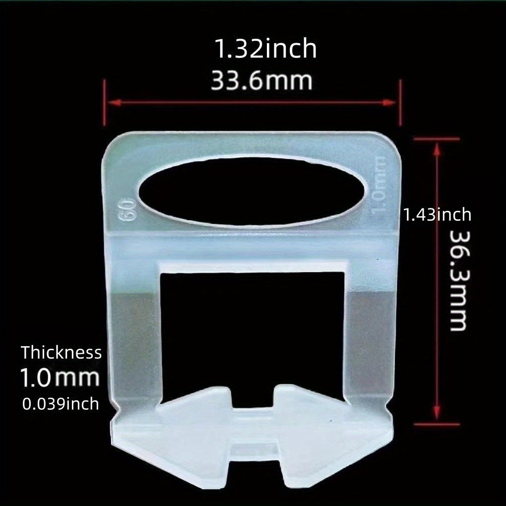 100pcs Tile Leveling Clips 1mm Tile Leveling Spacer