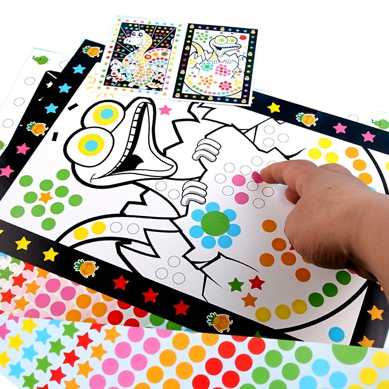 20pcs Funny Puzzle Painting Kits Dot Stickers 10 Different Patterns