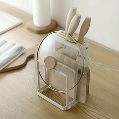 3-in-1 Kitchen Iron Holder Rest for Pot Lid and Cutting Board