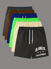 Men's Comfy Elastic Waist Drawstring Shorts for Summer