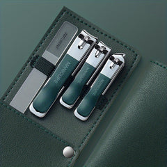 4pcs Nail Clippers Set with Storage Bag High Scissors Perfect Pedicure Tools