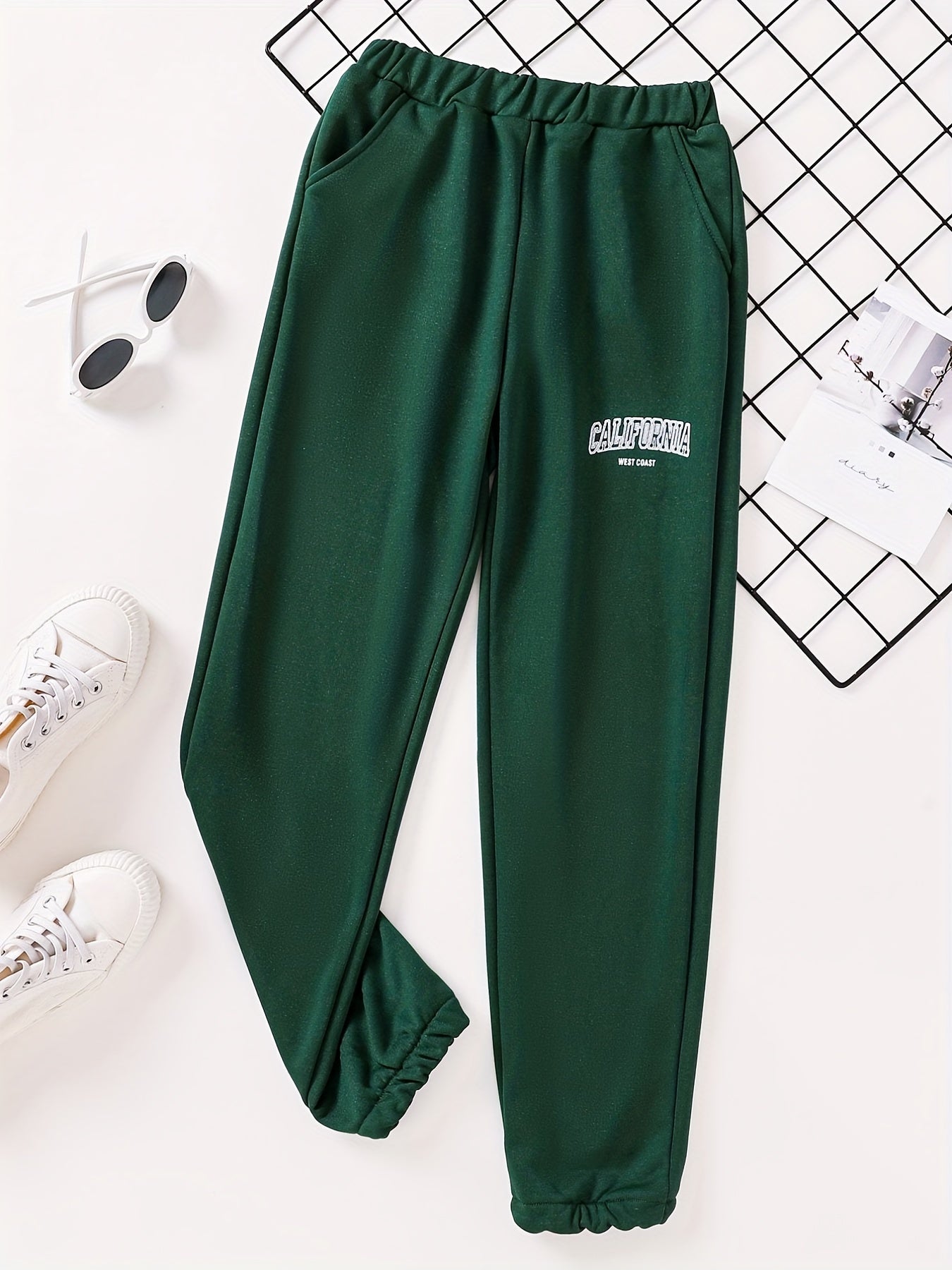 CALIFORNIA Boys Letter Print Active Sweatpants Jogger Sports Pants