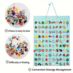 Shoe Charms Organizer 100 Holes Wall Mounted Holder (Charms Not Included)