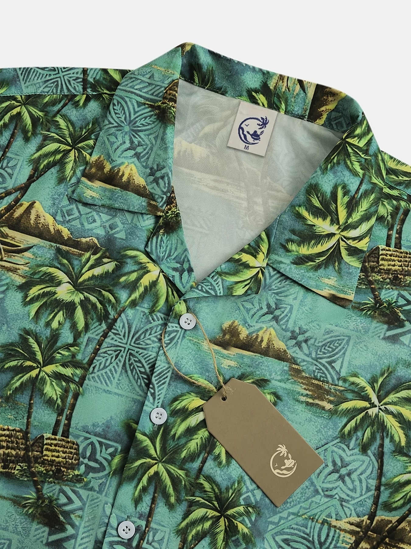 Men's Short Sleeve Hawaiian Shirts Beach Button Up Summer