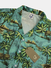 Men's Short Sleeve Hawaiian Shirts Beach Button Up Summer