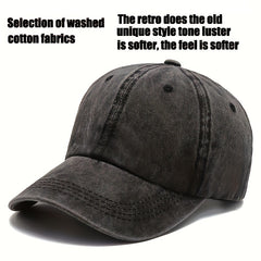 Vintage Baseball Cap Unisex Printed Hat Adjustable for Outdoor Activities