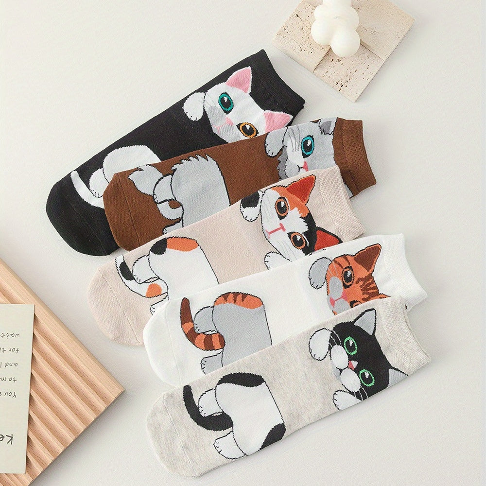 Girls Kids Cat Pattern Socks Casual Sport Children s Socks