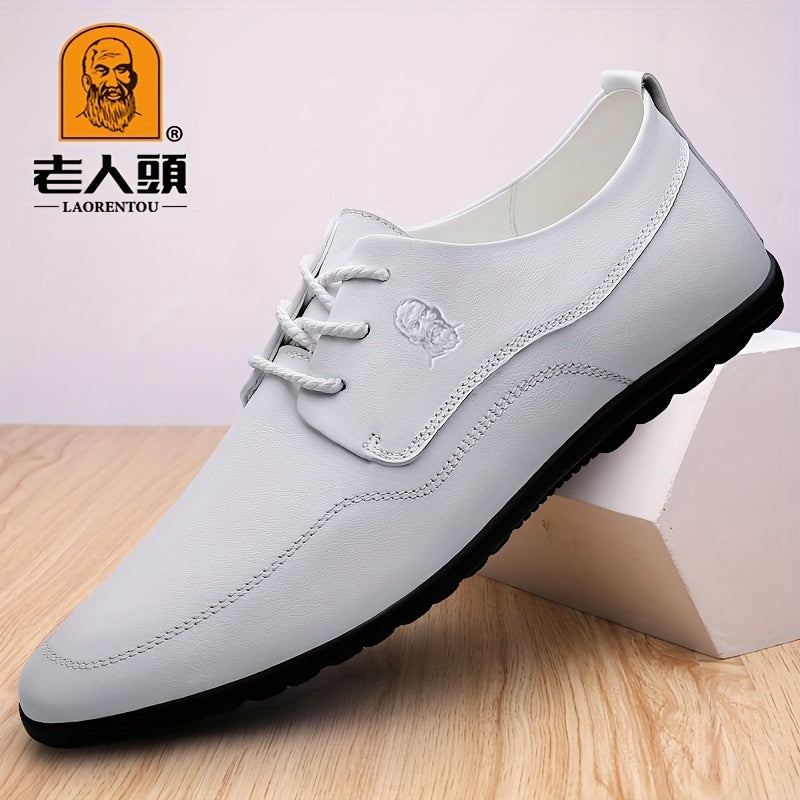 LAORENTOU Men's Leather Loafer Shoes Soft Sole Dress Shoes