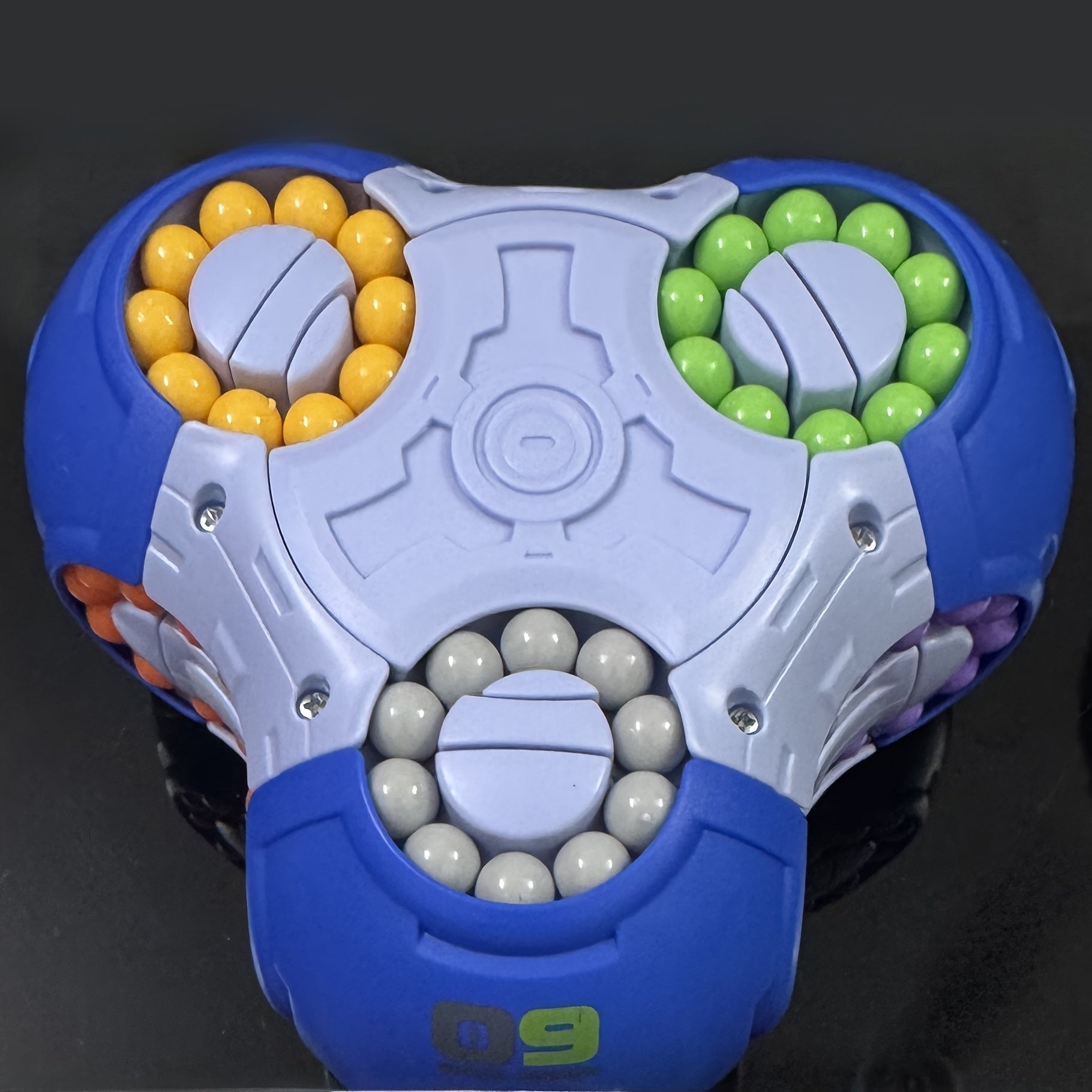 Magic Bean Cube Puzzle 3D Rotating Bead Brain Teaser Intermediate Skill Level
