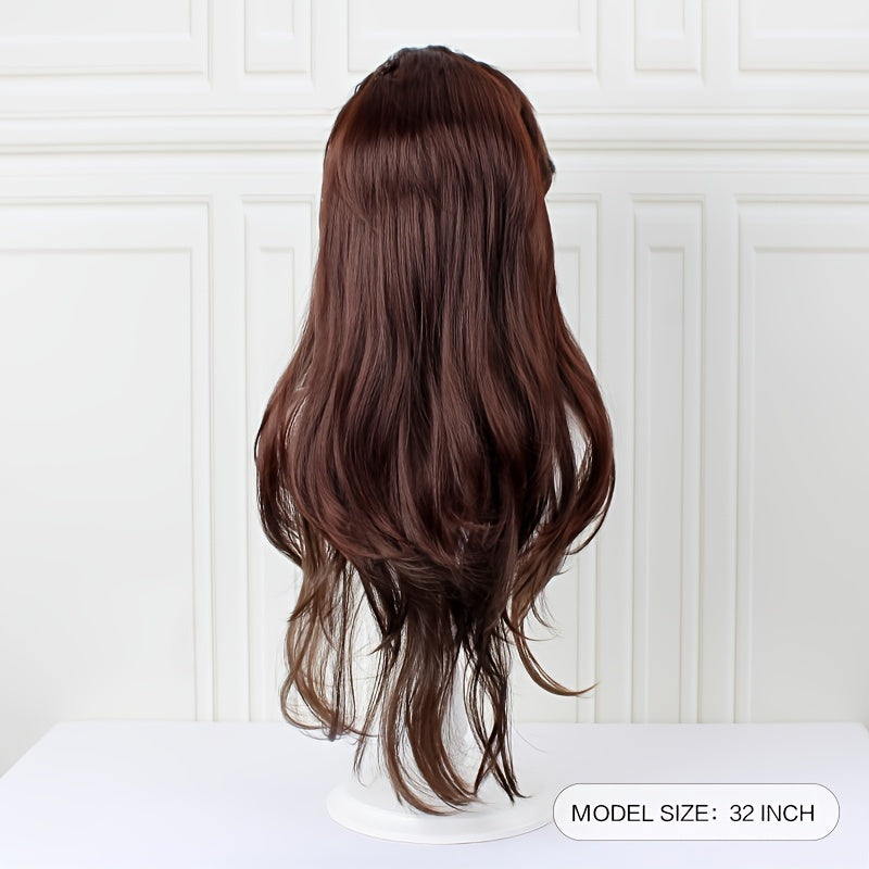 Long Brown Heat Resistant Cosplay Costume Wig