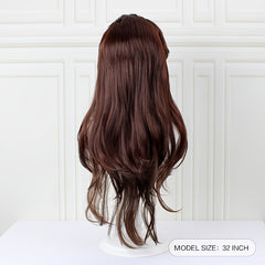 Long Brown Heat Resistant Cosplay Costume Wig