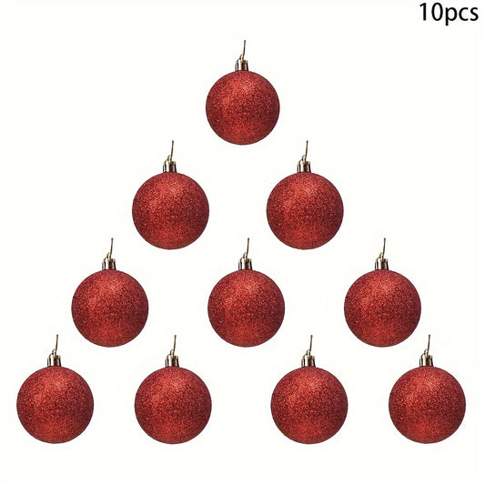 Glitter Mini Christmas Balls Multicolor Ornaments Party Holiday Decor