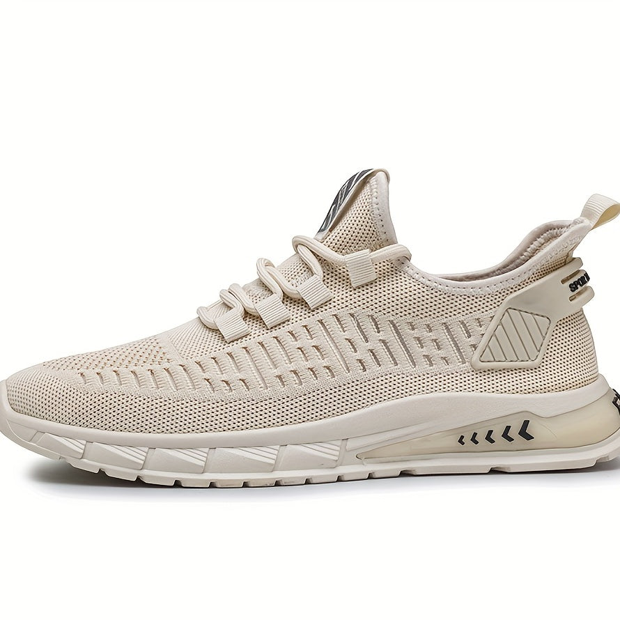 Men's Slip-On Sneakers with Shoelaces Lightweight Breathable Shoes