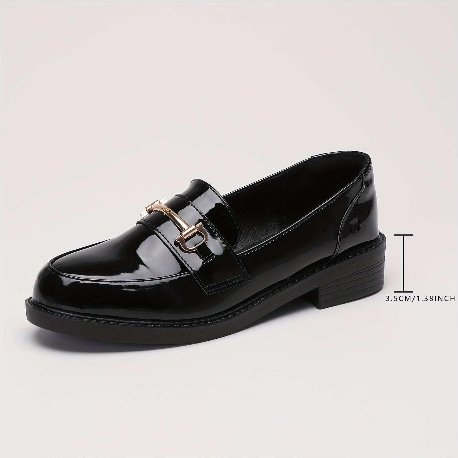 Women's Buckle Decor Loafers Slip On Shoes