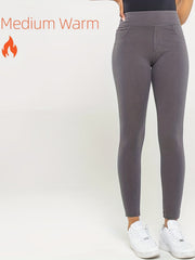 High Waist Skinny Jeans Slim Fit Slash Pockets