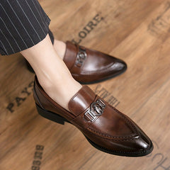 Men's Almond Toe Loafer Shoes Non-slip Slip On Shoes Spring And Summer