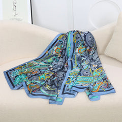 Ethnic Wind Leaf Scarf Women's Colorful Retro Warm Scarf