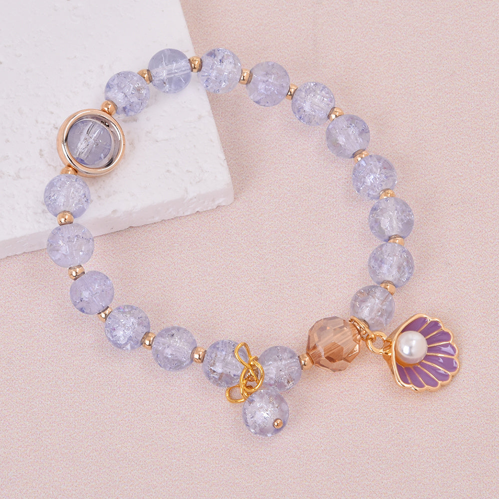Kids Christmas Gift Girls Shell Pearl Bracelet
