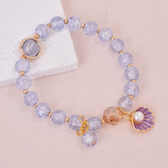 Kids Christmas Gift Girls Shell Pearl Bracelet