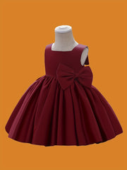 Butterfly Bow Evening Dress for Little Princesses