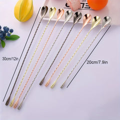 Stainless Steel Spiral Pattern Stirring Spoon