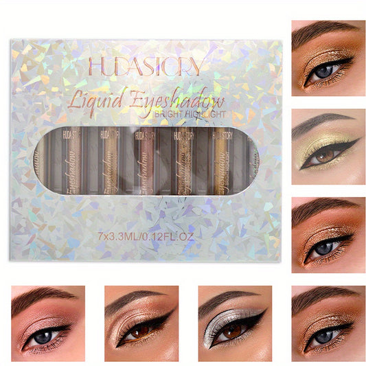 Pearly Eyeshadow Set & Lip Gloss Sparkling Cosmetics