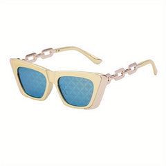 Personality Chain Sunscreen Sunglasses Cat Eye Sunglasses
