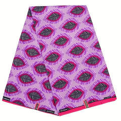 African Ethnic Wax Dye Printed Fabric Double Sided Geometric Cloth