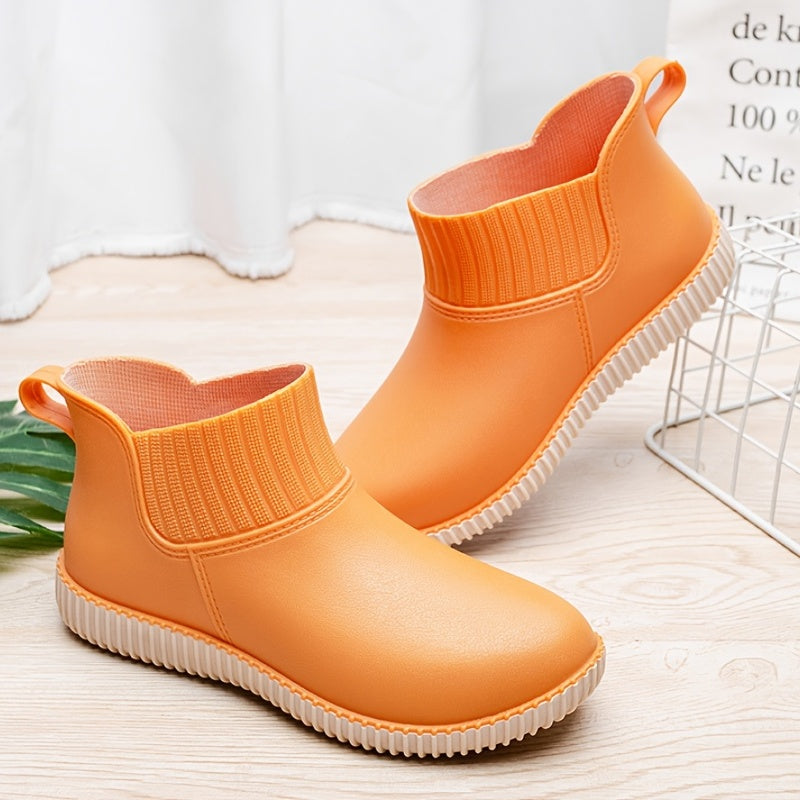 Women's Waterproof Ankle Rain Boots Non Slip Outdoor Footwear