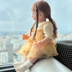 Realistic Silicone Reborn Baby Girl Doll Toy DIY Dressing Hair Styling
