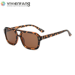 Retro Square Aviator Polarized Sunglasses For Men Lightweight UV Protection