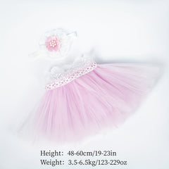 Cute Baby Girl Tutu Skirt & Hairband Set for Photoshoots