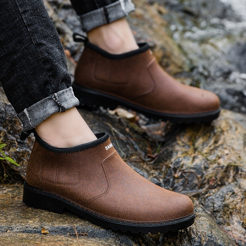 Men's Waterproof Non-slip Rain Boots for Outdoor Work