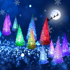 Acrylic Christmas Tree Night Light Glowing Crystal Tree