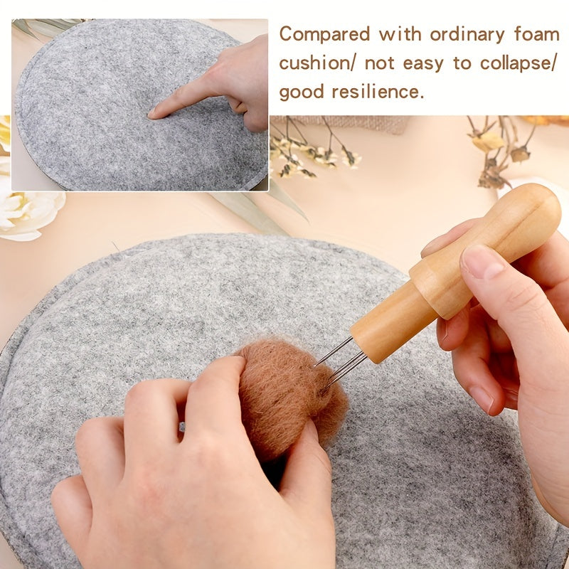 Needle Felting Pad 24 X 24 X 3.51 cm Grey Sponge Needle Felting Mat